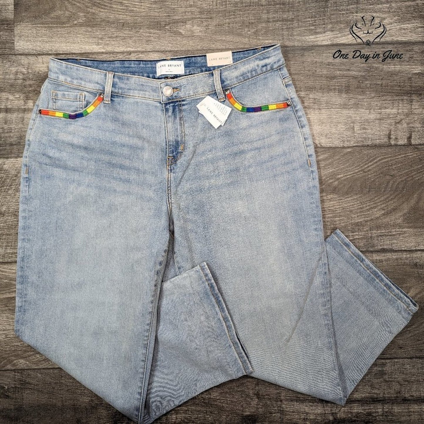 Lane Bryant Mid Rise Boyfriend Capri Jeans Size 14