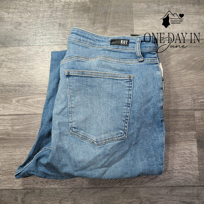 Kut from the Kloth Rachel Fab Ab Mom Jeans High Rise Distressed NWT Size 20W