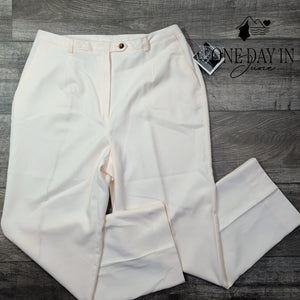Sag Harbor Softest Touch High Rise Dress Pants Vanilla Cream NWT Size 14