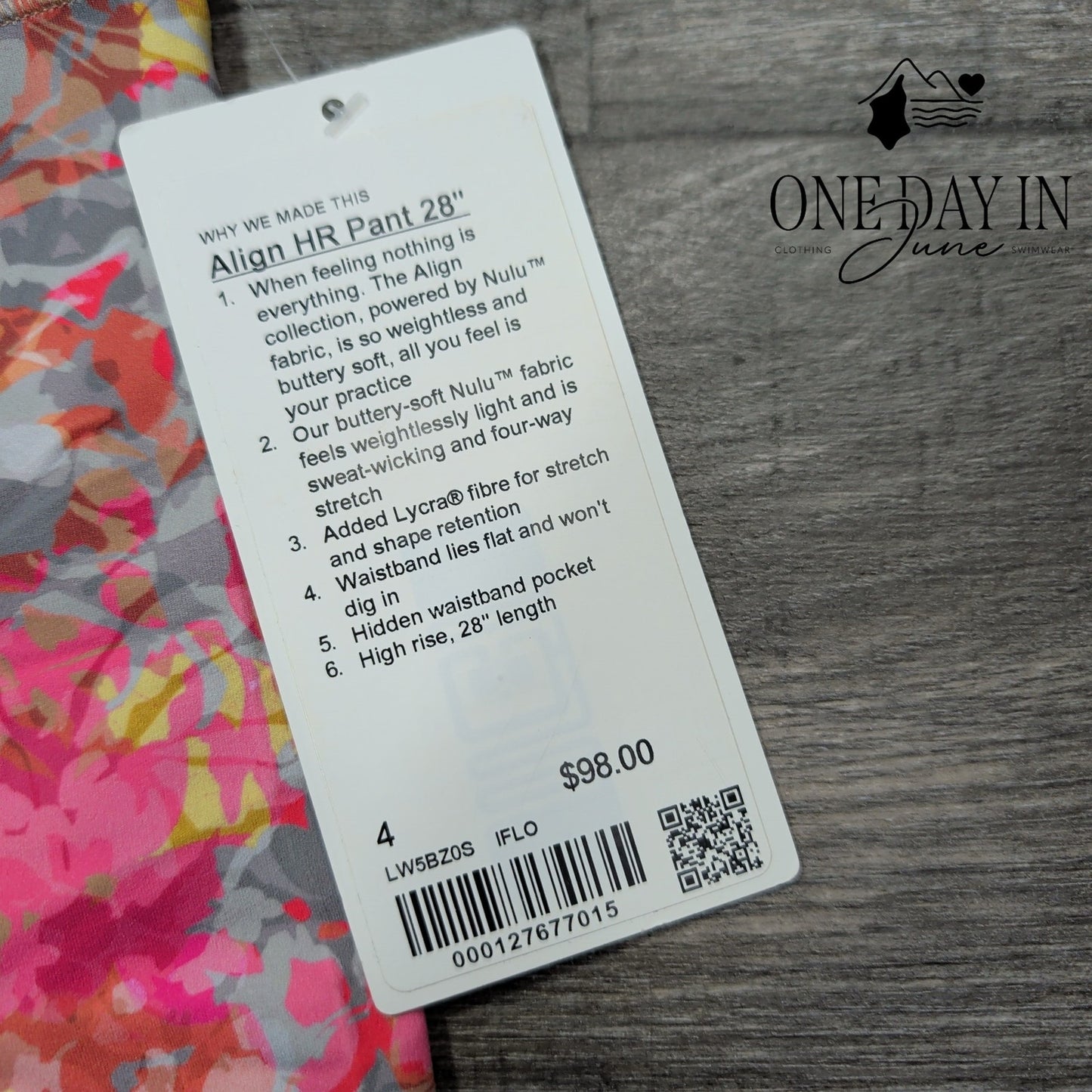 Lululemon Align HR Pant 28" Leggings Inflorescence Multi Floral NWT $98 Size 4