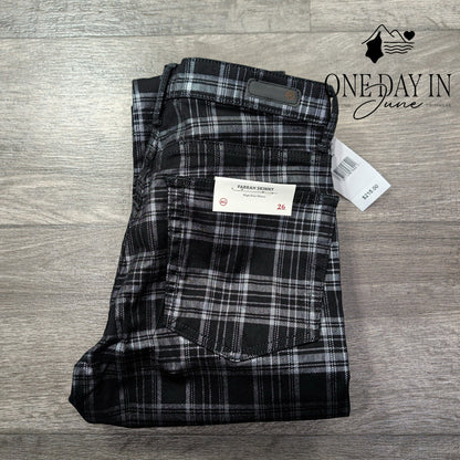 AG Adriano Goldschmied Farrah High Rise Skinny Plaid Jeans NWT Size 4 (27)