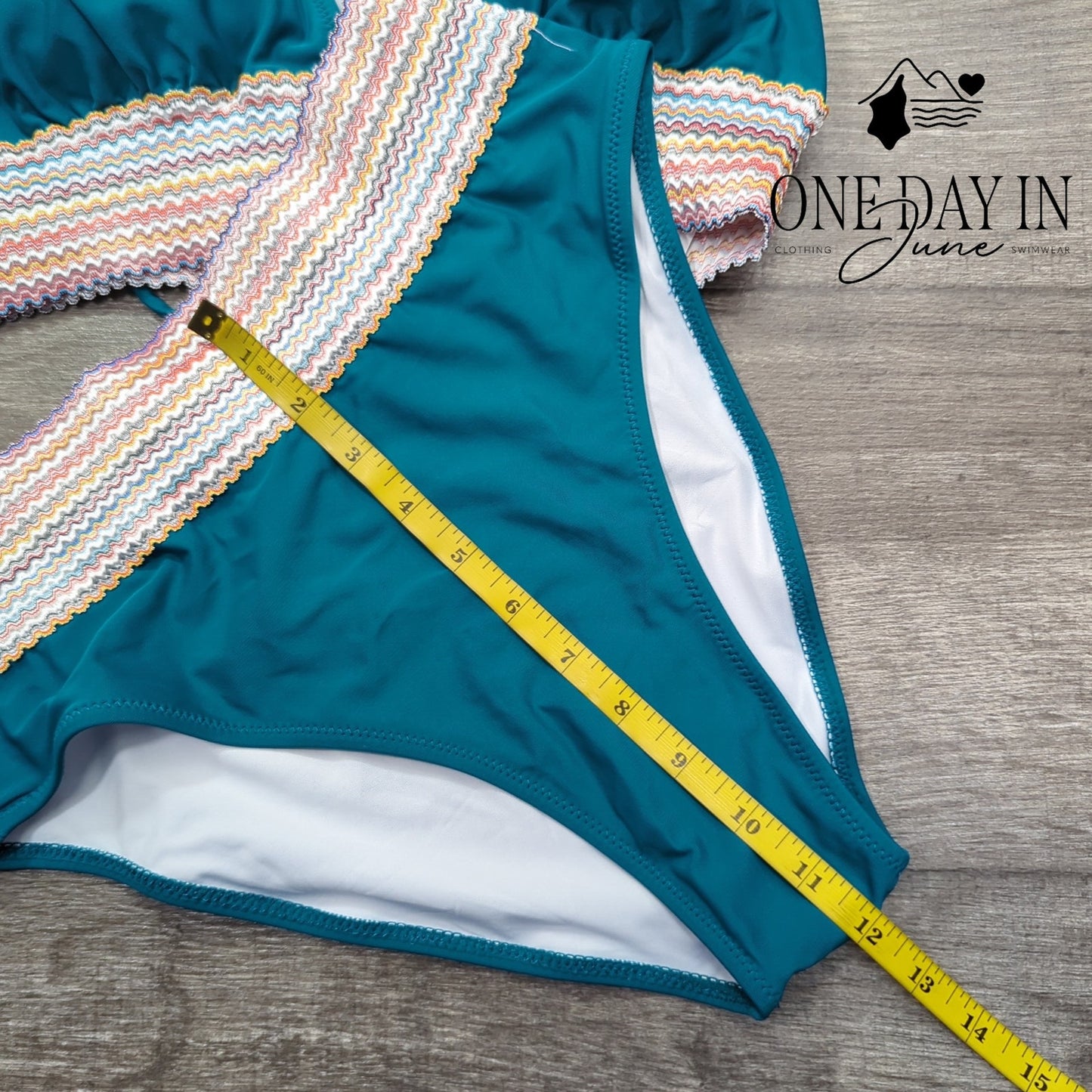Vimpunec Tie Back Embroidered Bikini Swimsuit Size M