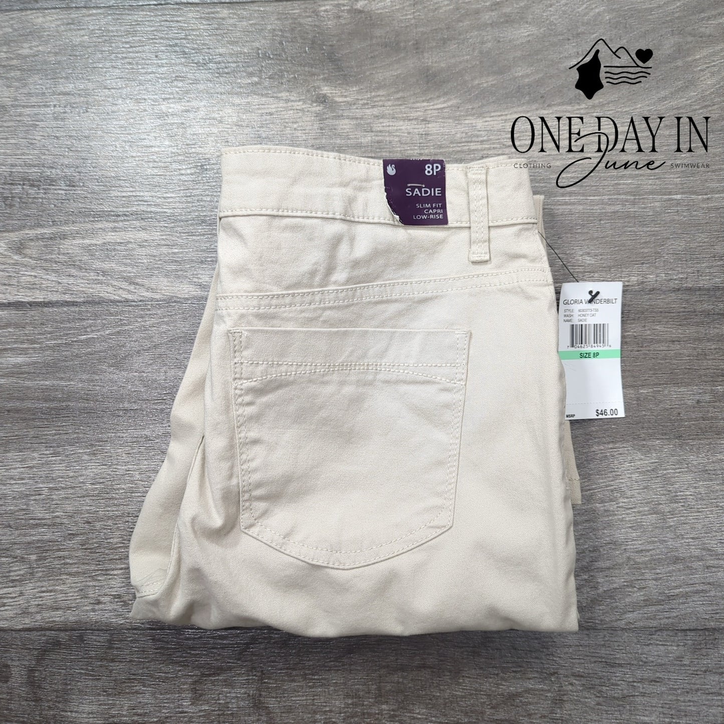 Gloria Vanderbilt Petite Sadie Slim Fit Low Rise Capri Pants Size 8P