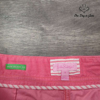 Lilly Pulitzer Palm Beach Fit Corduroy Mini Skirt Pink 5 Pocket Size 6