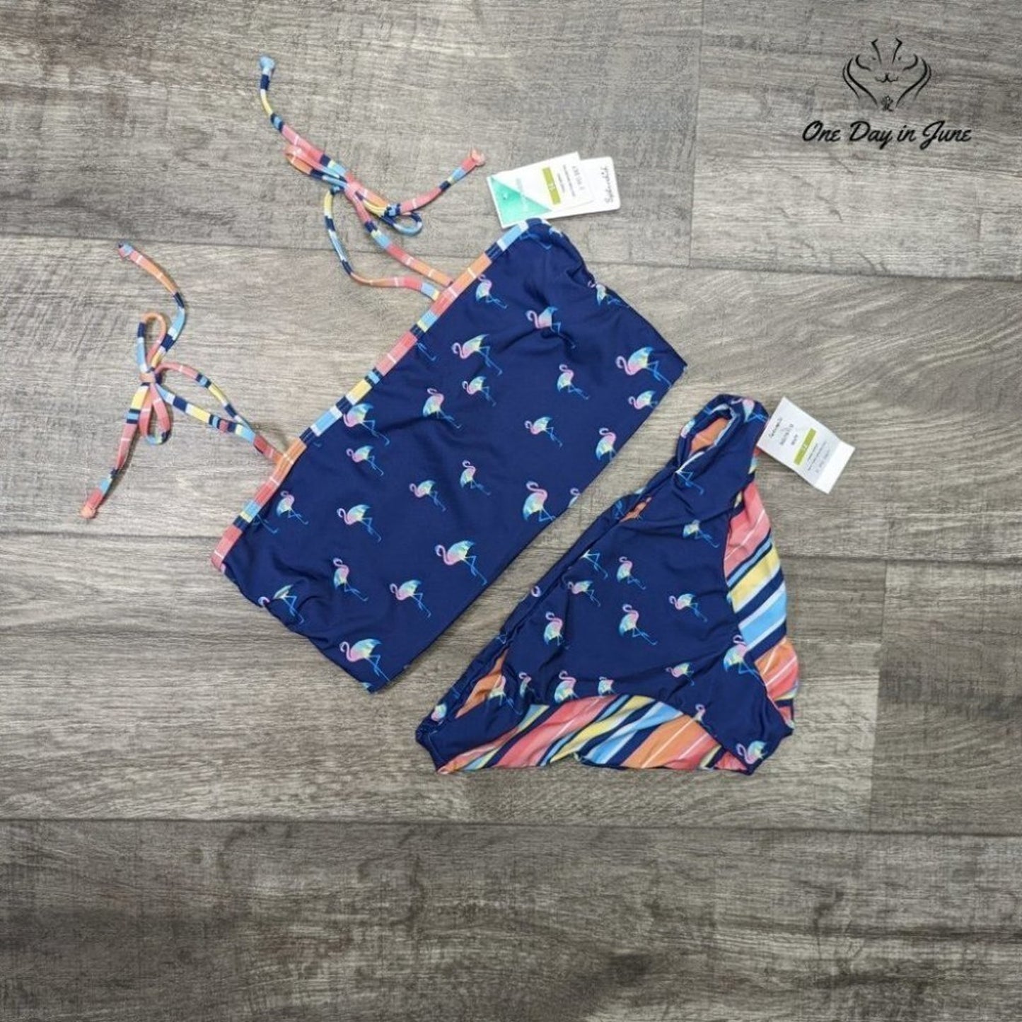 Splendid Take Wing Tube Bikini Swimsuit Size 14