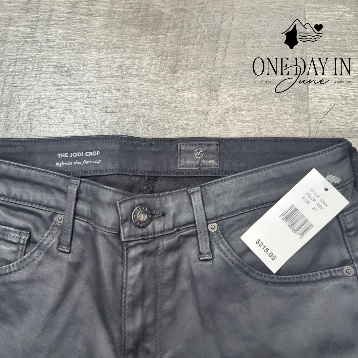 AG Adriano Goldschmied The Jodi Crop High Rise Slim Flare Crop Jrans Size 27 (4)