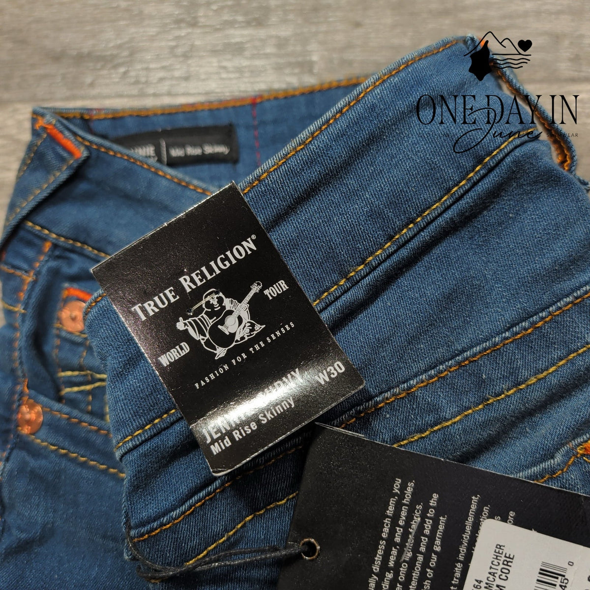 True Religion Jennie Curvy Mid Rise Skinny Jeans Dreamcatcher NWT Size 10 (30)
