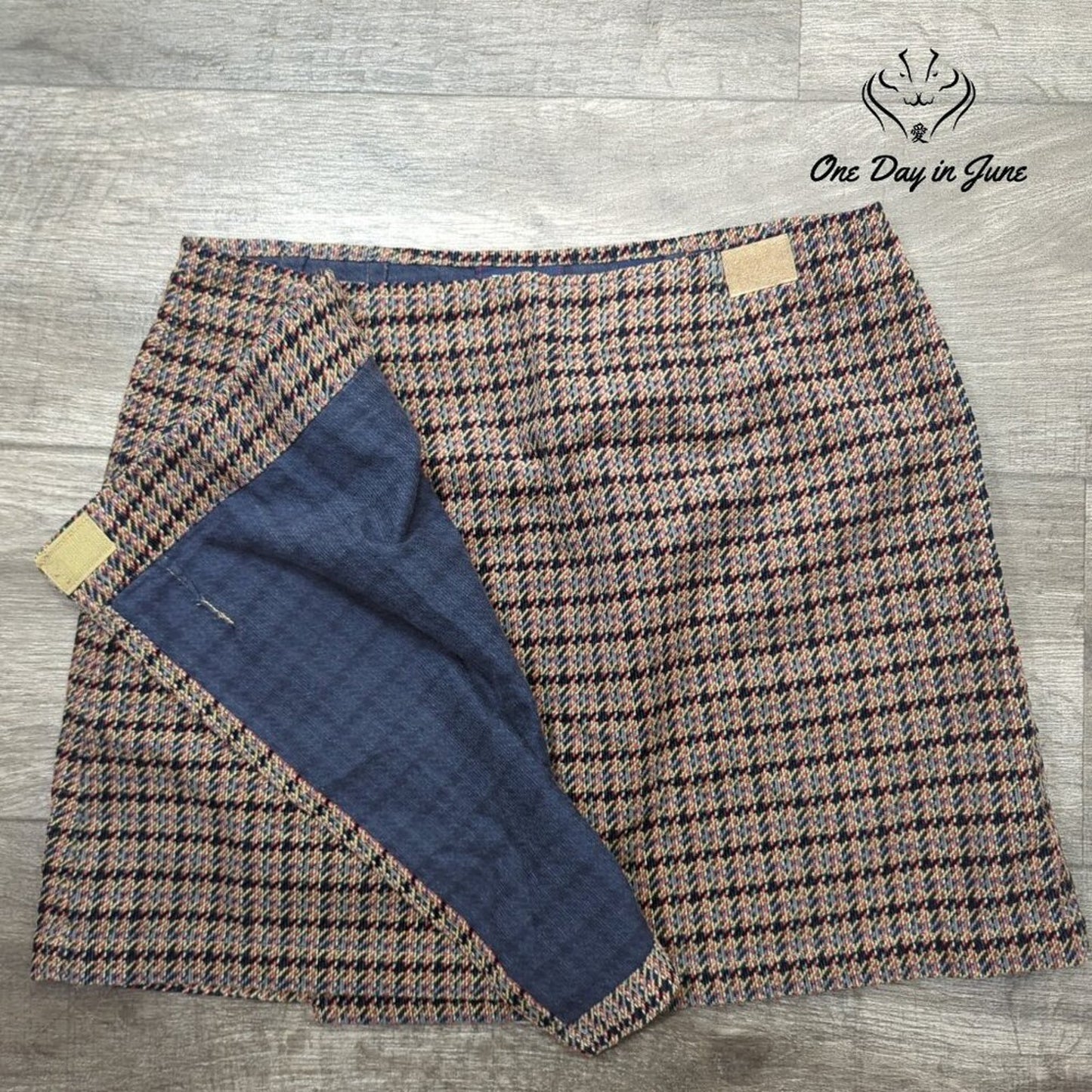 The Limited Womens Multicolor Tweed Wrap Skirt 100% Cotton Size 8