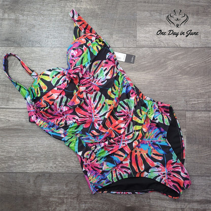 Nicole Miller Bandeau One Piece Swimsuit Size M