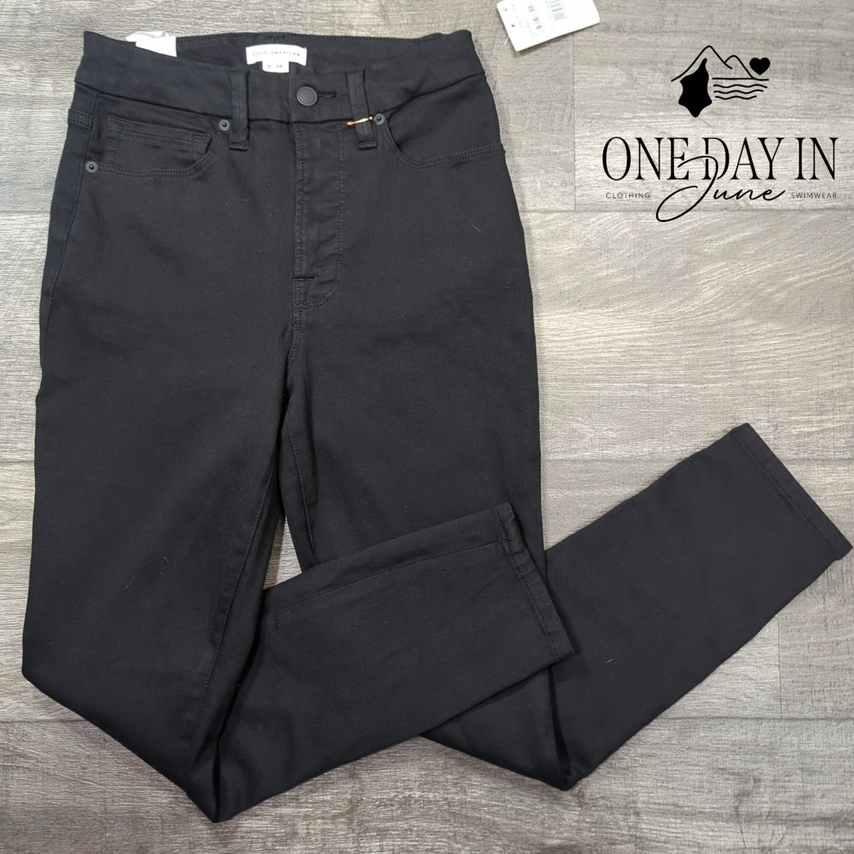 Good American Good Legs Skinny Jeans Black NWT Size 6/28