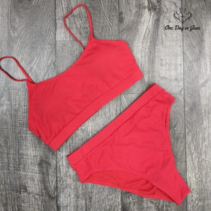 Pink Queen Push Up High Waist Bikini Swimsuit Size XL