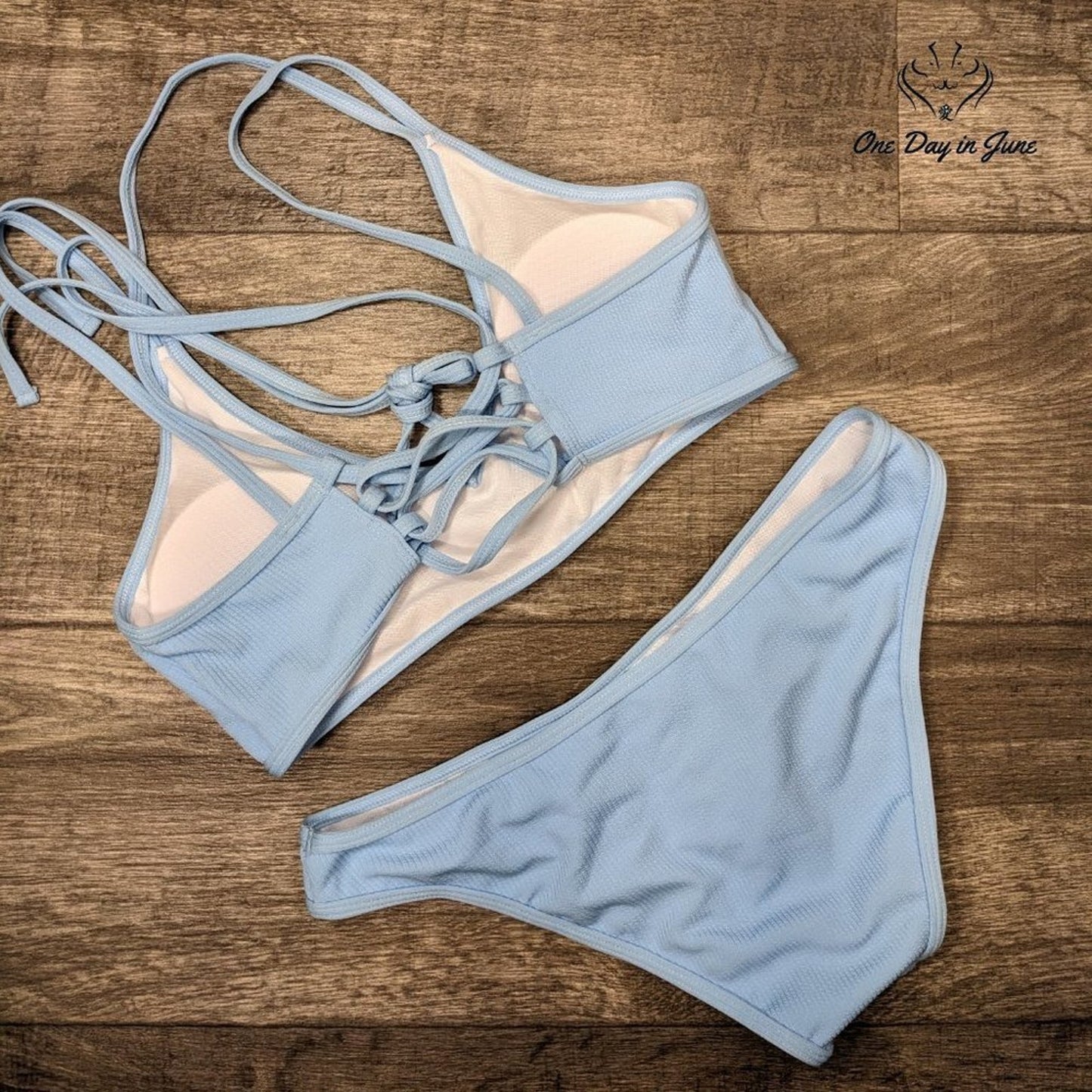 SweatyRocks Criss Cross Back Bikini Swimsuit Size L