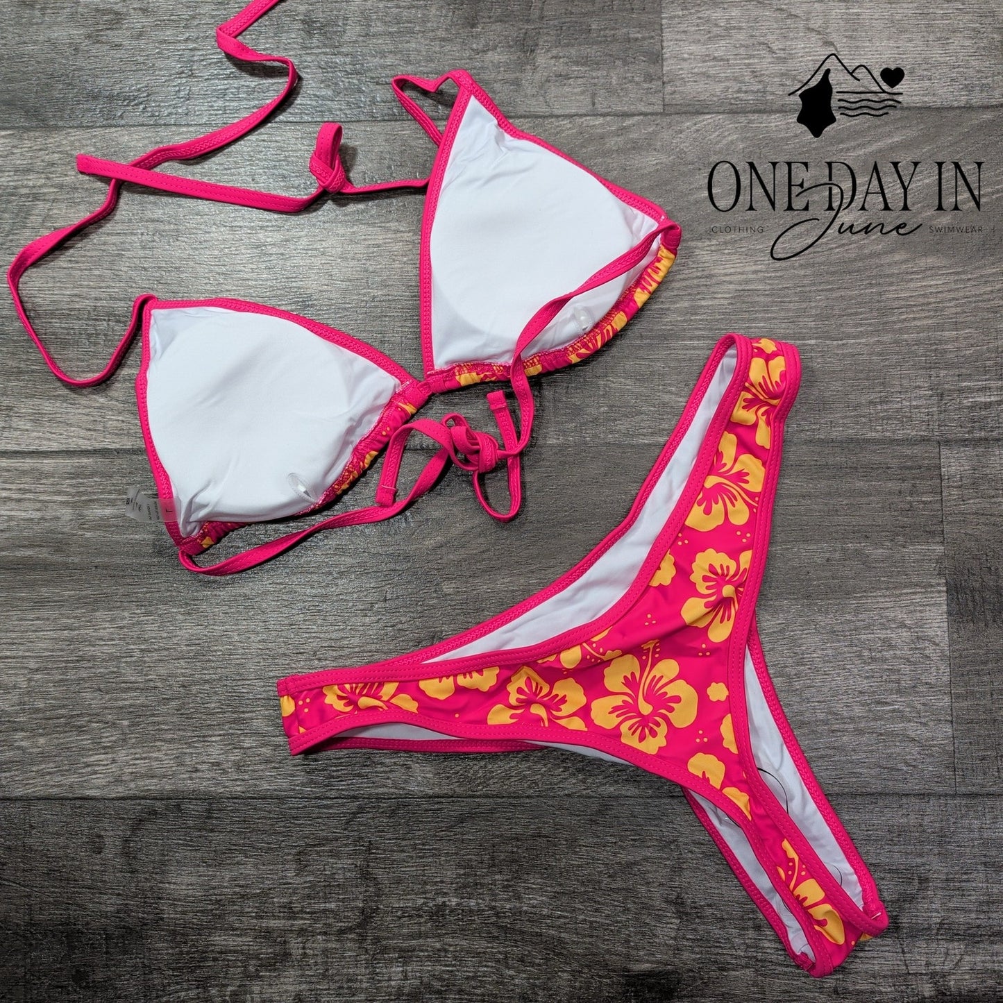 Suuksess Adjustable Triangle Thong Bikini Swimsuit Size L