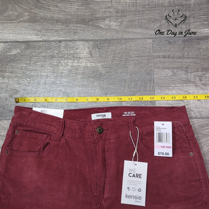 Kensie The Kelsey High Rise Skinny Corduroy Pants Dusty Rose NWT Size 10