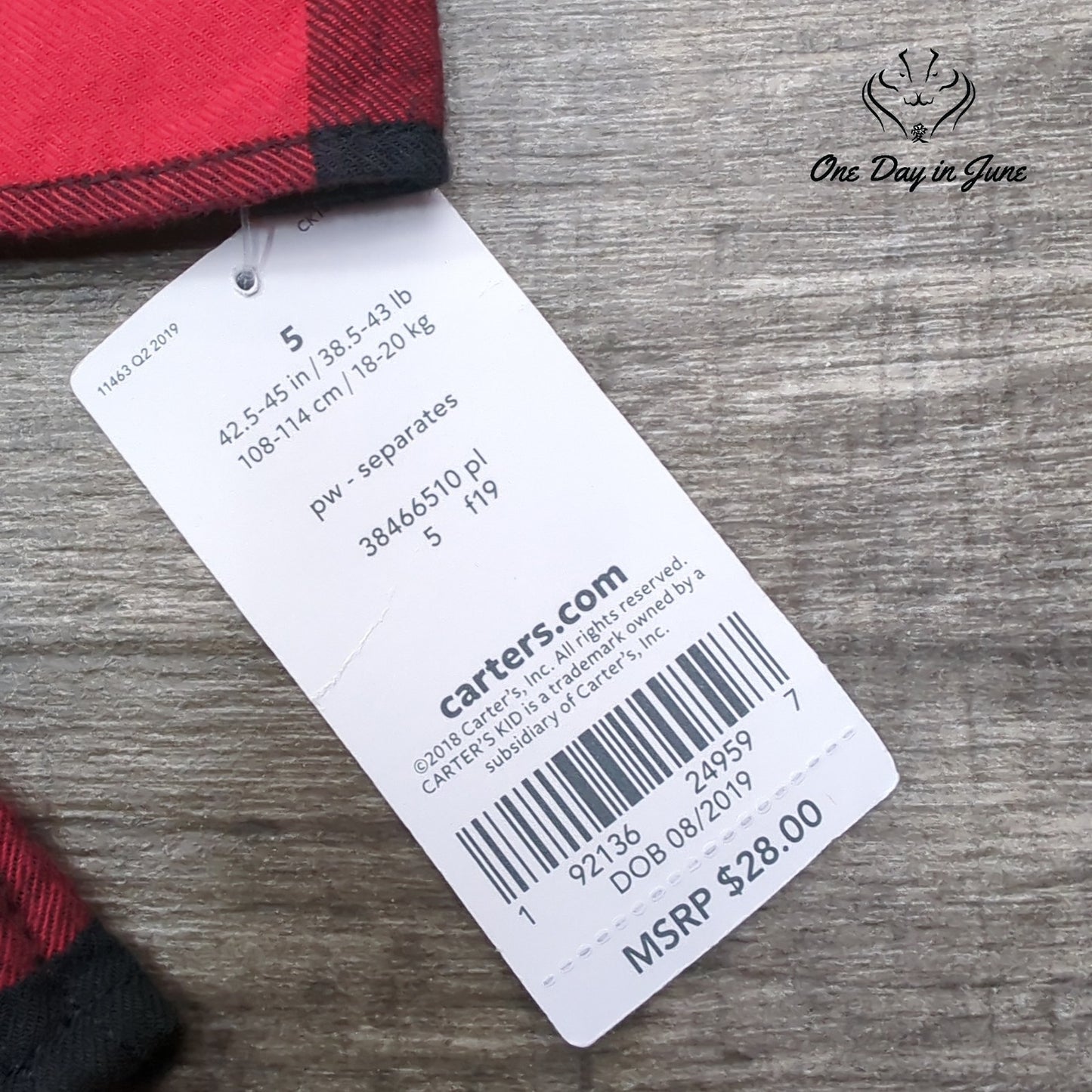 Carters Boys Button Down Shirt Size 5