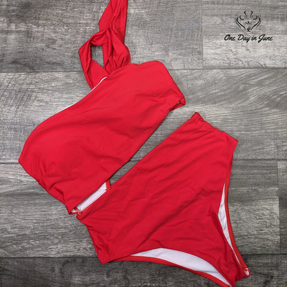 Soly Hux Cut Out One Shoulder Monokini Swimsuit Size L