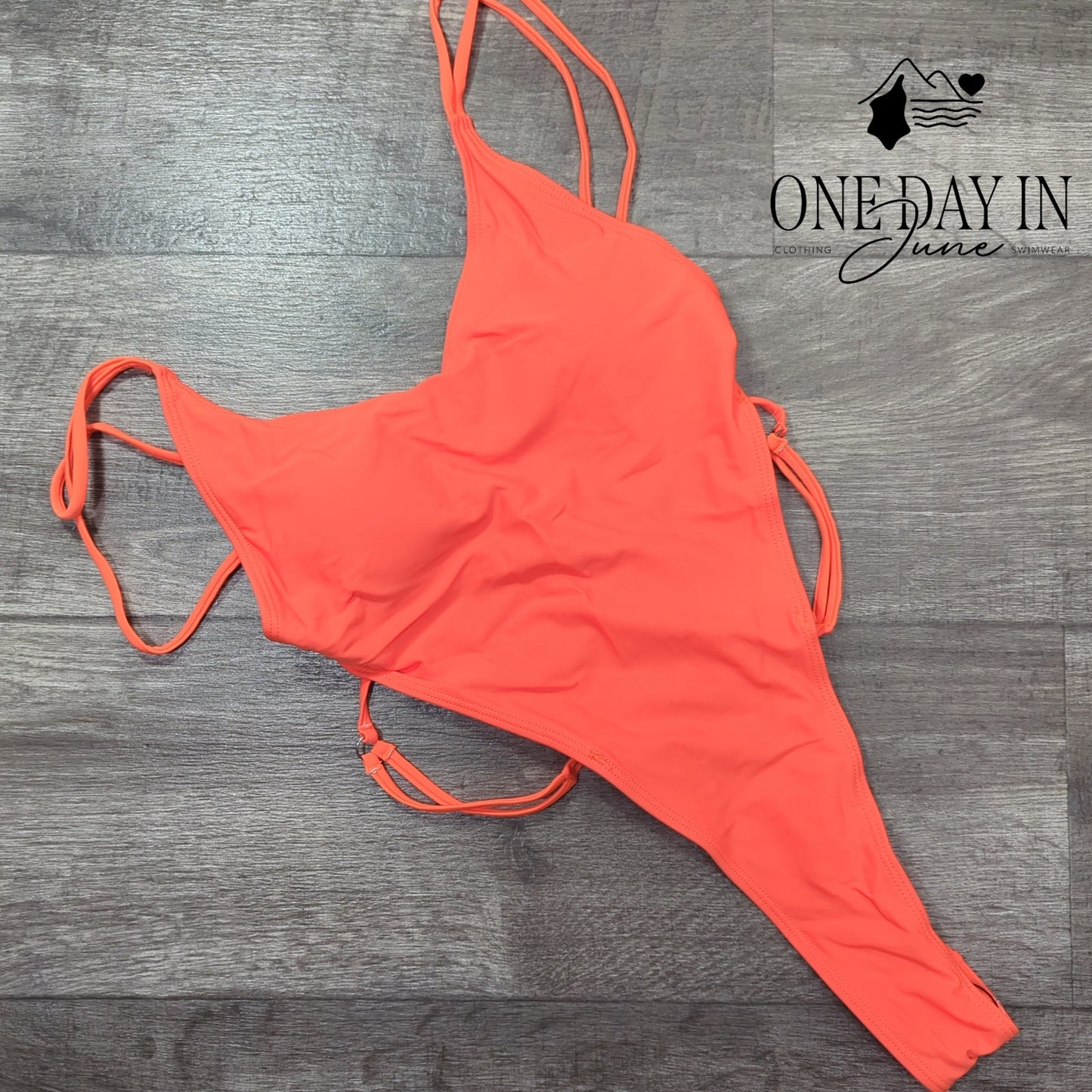 Oyoangle High Cut Open Back Thong One Piece Swimsuit Size S
