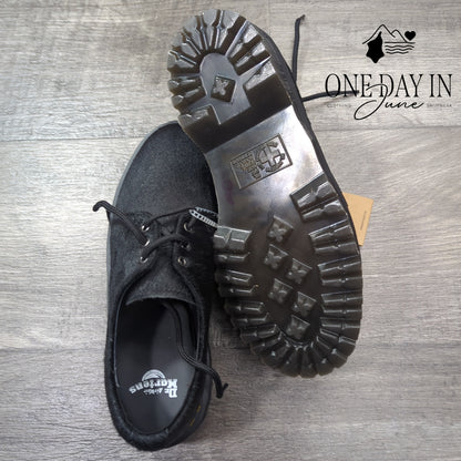 Dr. Martens 1461 Quad Hair-On Platform Derby Shoes Women's Black NWT Size 6