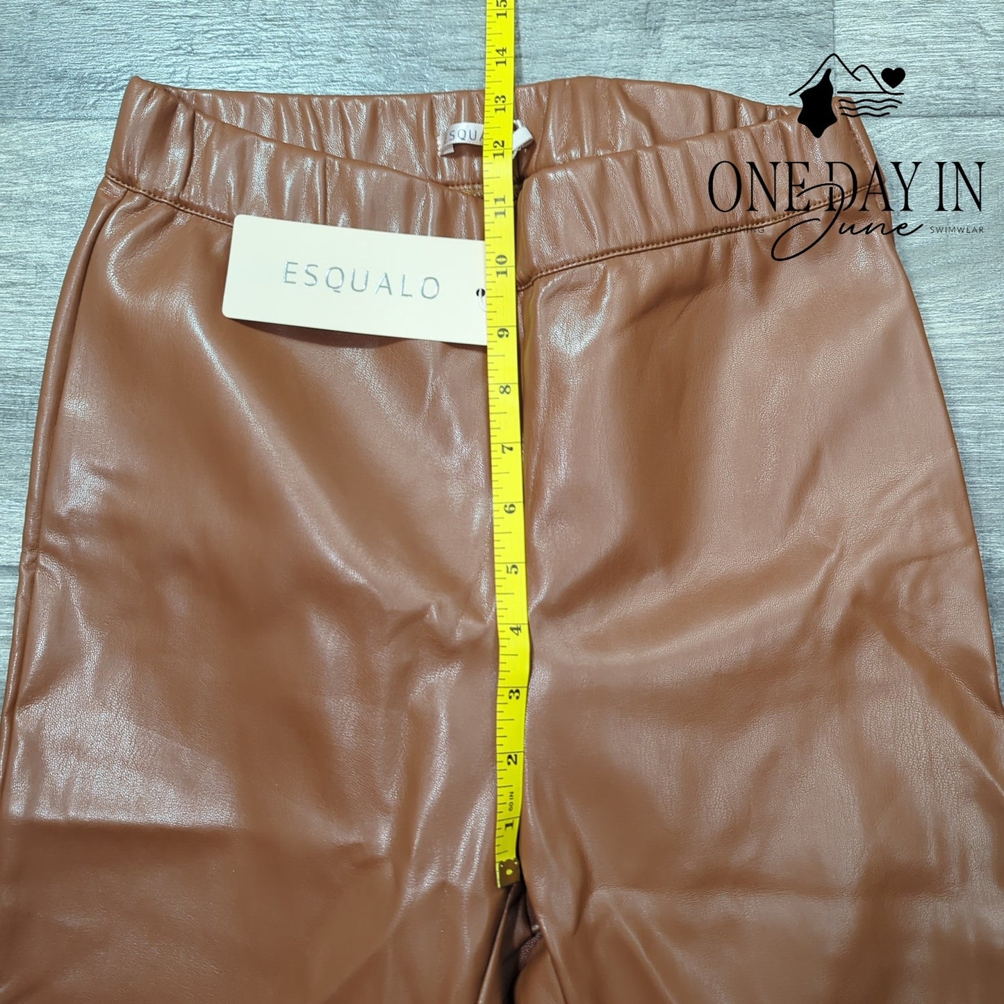 Esqualo Side Zip Faux Leather Pants Size 6