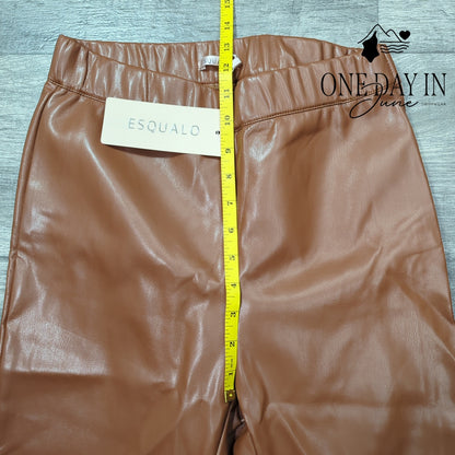 Esqualo Side Zip Faux Leather Pants Size 6