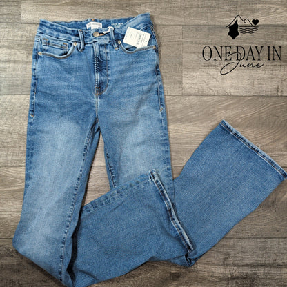 Good American Good Legs Flare Skinny Fit Flare Leg Jeans Size 00