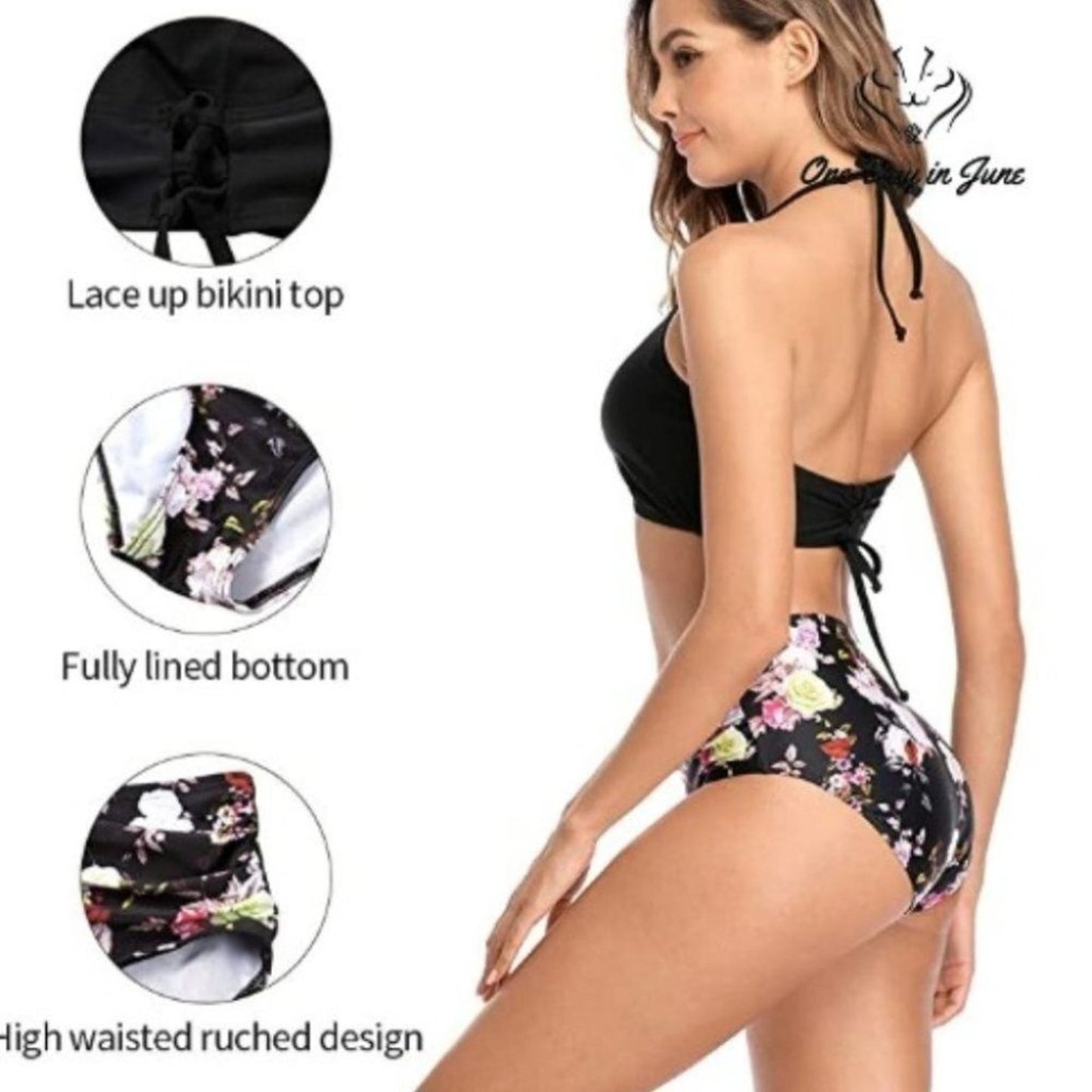 CharmLeaks Halter High Neck Bikini Size M