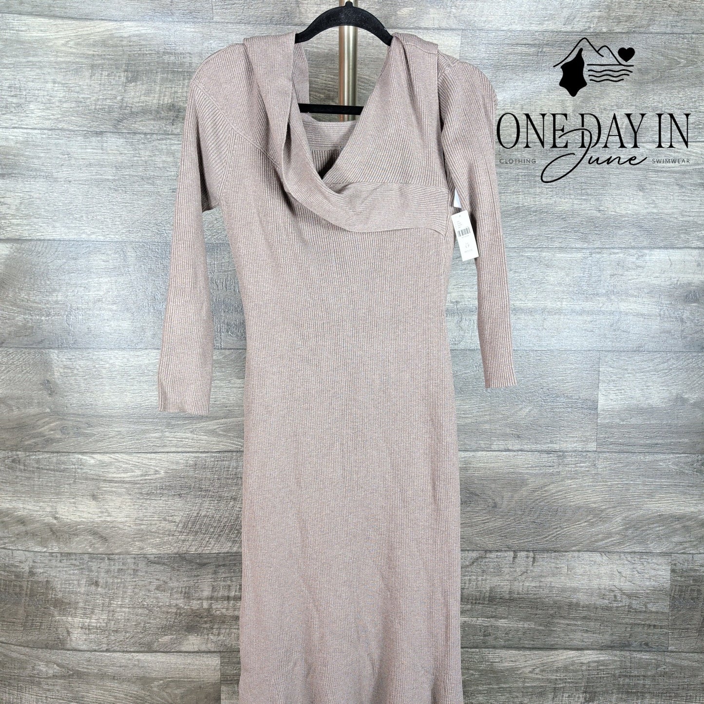 Anthropologie Petite Cowl Neck Long Sleeve Sweater Dress Size LP