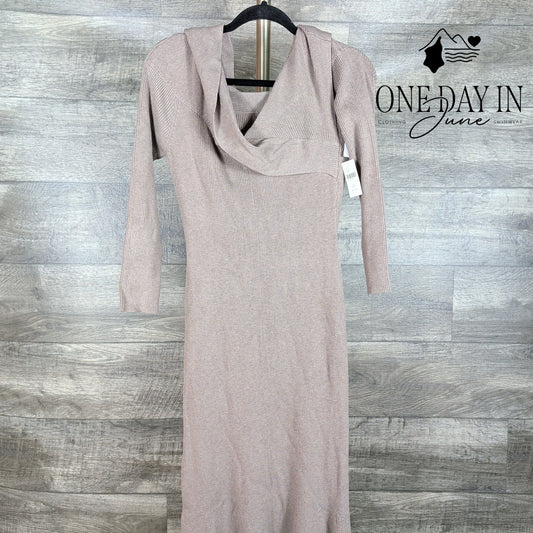 Anthropologie Petite Cowl Neck Long Sleeve Sweater Dress Size LP