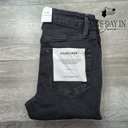 Good American Good Legs Sculpting Skinny Jeans Black NWT Size 2