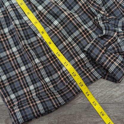 American Eagle Outfitters Mom Shorts High Rise Plaid Black Pink NWT Size 8