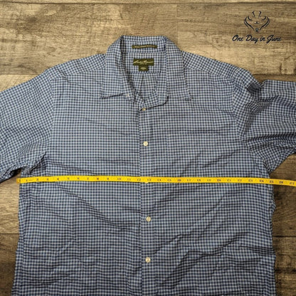 Eddie Bauer Wrinkle Resistant Relaxed Fit Short Sleeve Shirt Size TXL