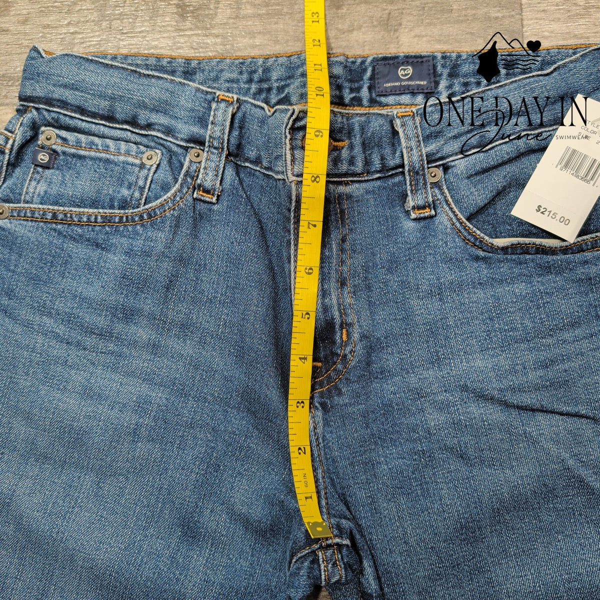 AG Adriano Goldschmied Straight Leg Crop Jeans Blue Denim NWT Size 4 (27)