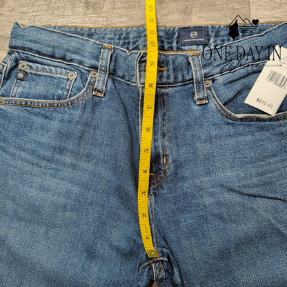 AG Adriano Goldschmied Straight Leg Crop Jeans Blue Denim NWT Size 4 (27)