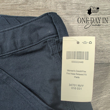 Duluth Trading DuluthFlex Fire Hose Cargo Work Pants Navy NWT Size 16