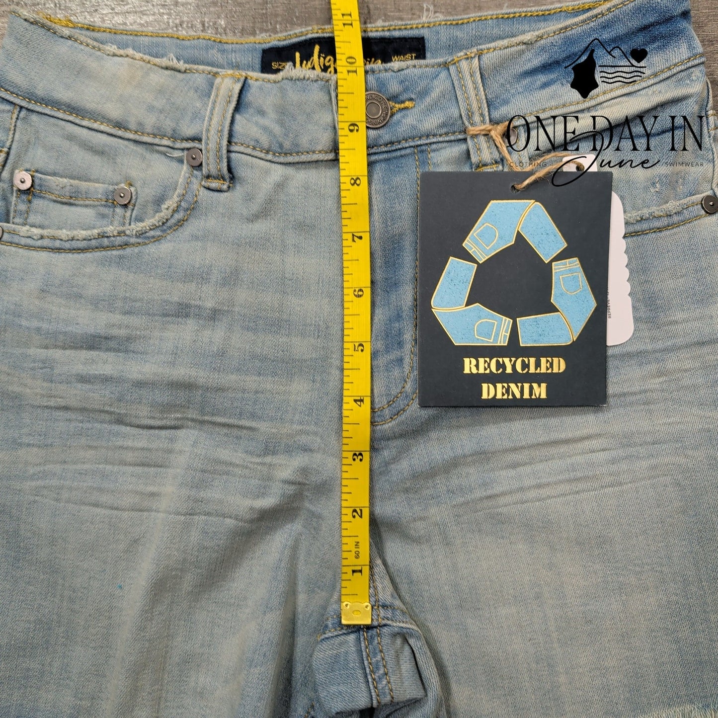 Indigo Rein Juniors Super High Rise Denim Shorts Size 3