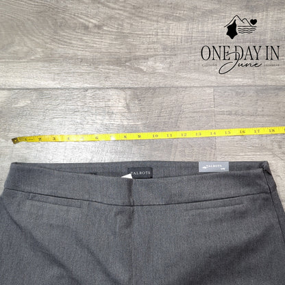 Talbots Refined Bi-Stretch Straight Leg Dress Pants Gray NWT Size 14P