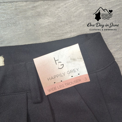 Happily Grey Juniors Wide Leg Trouser Pants Size 3