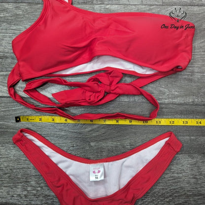 Shekini One Shoulder Bikini Swimsuit Size M