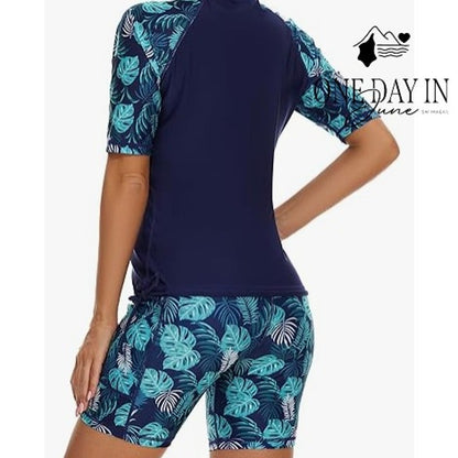 Tournesol Rashguard Boyshort Tankini Swimsuit Size 2XL