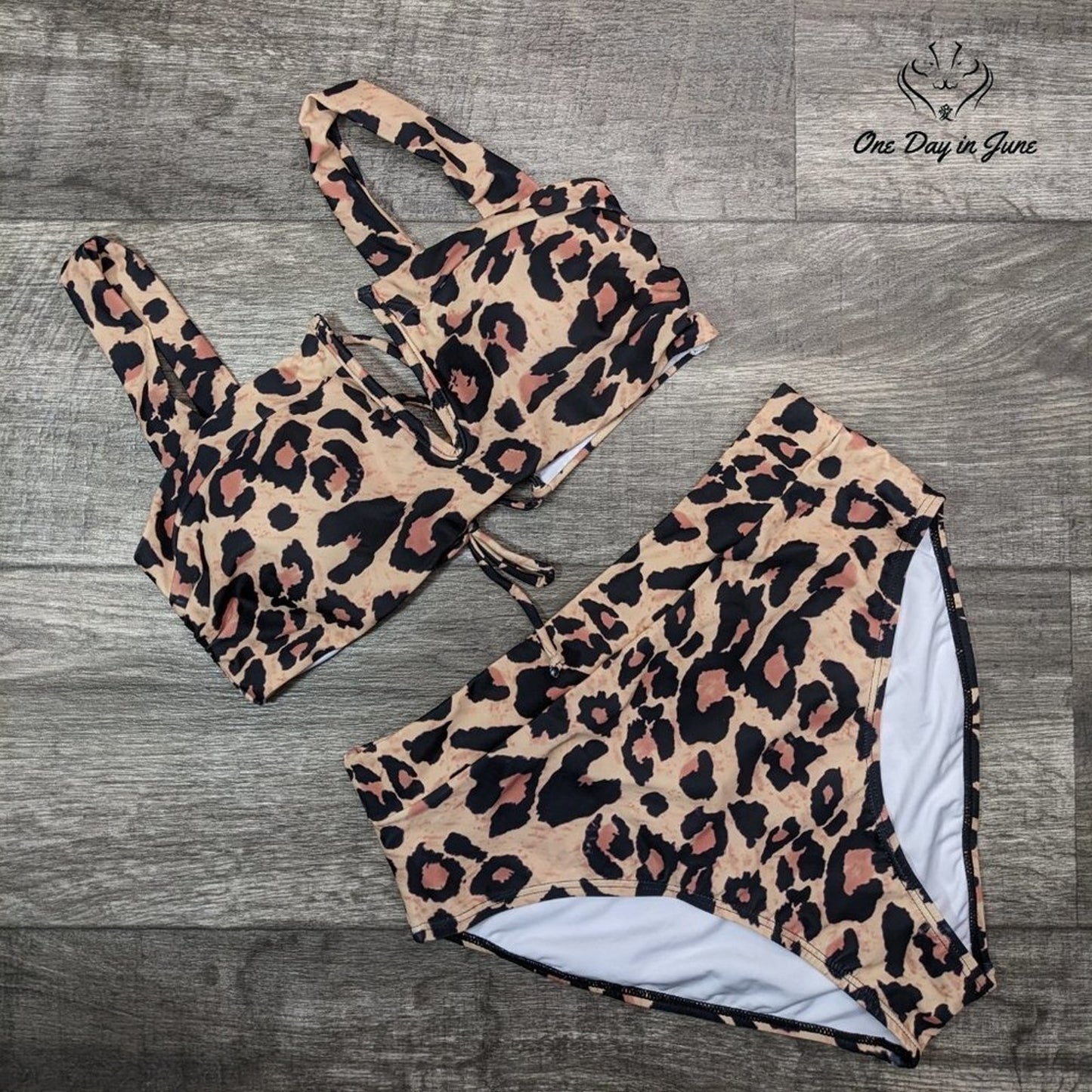 Saodimallsu V Wire High Wasted Bikini Swimsuit Size L