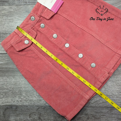 So Juniors Mid Rise Corduroy Mini Skirt Size 1