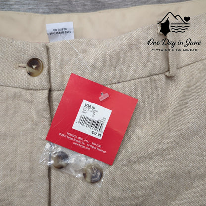 Isaac Mizrahi Wool Blend Straight Leg Pants Size 16