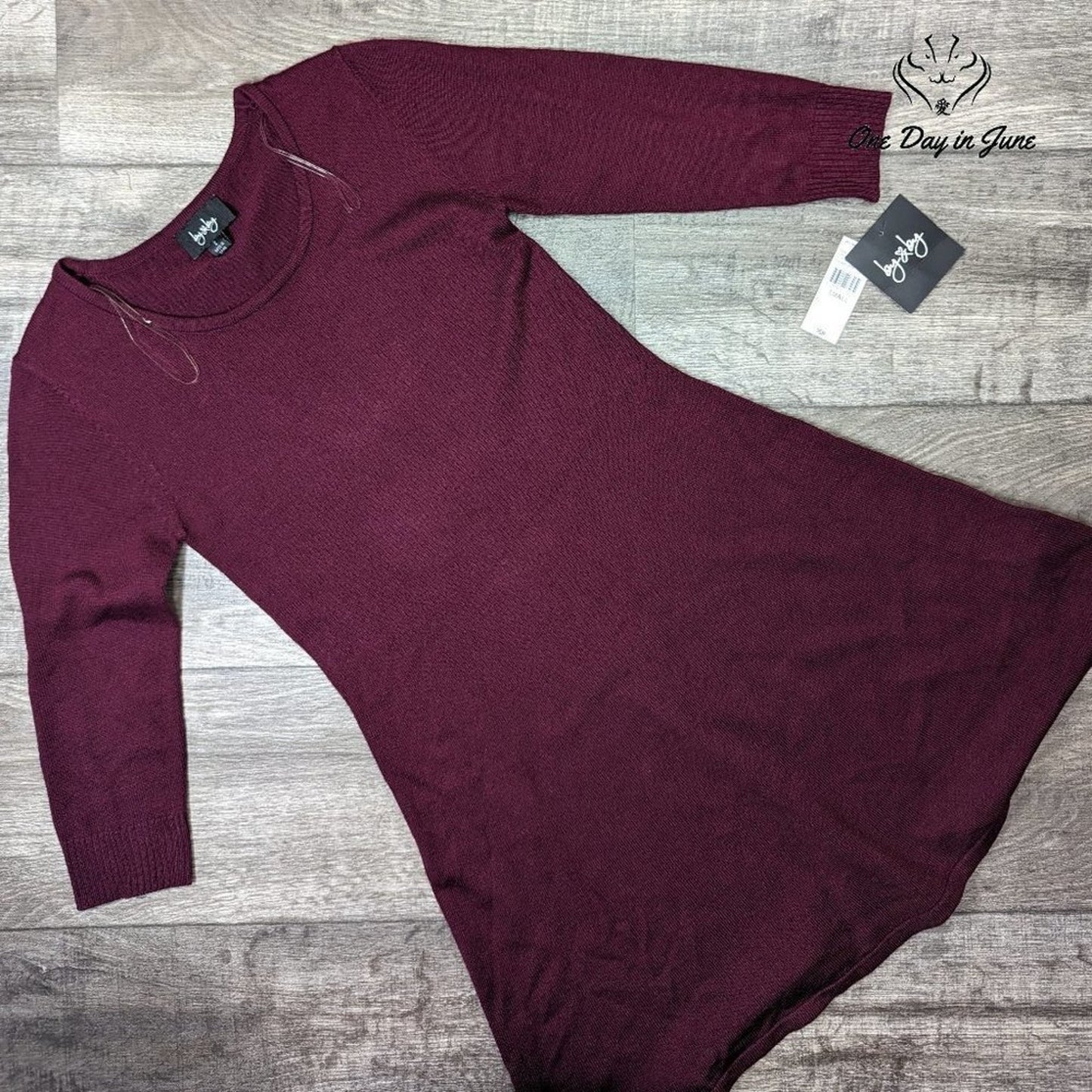 ByxBy Long Sleeve Knit Mini Dress Size S