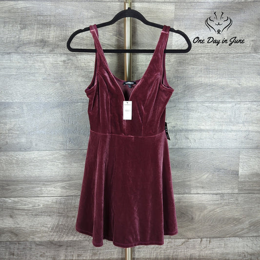 Express Sweetheart Velour Skort Mini Dress Size S