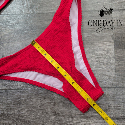 Aleumdr Smocked Bikini Swimsuit Size S