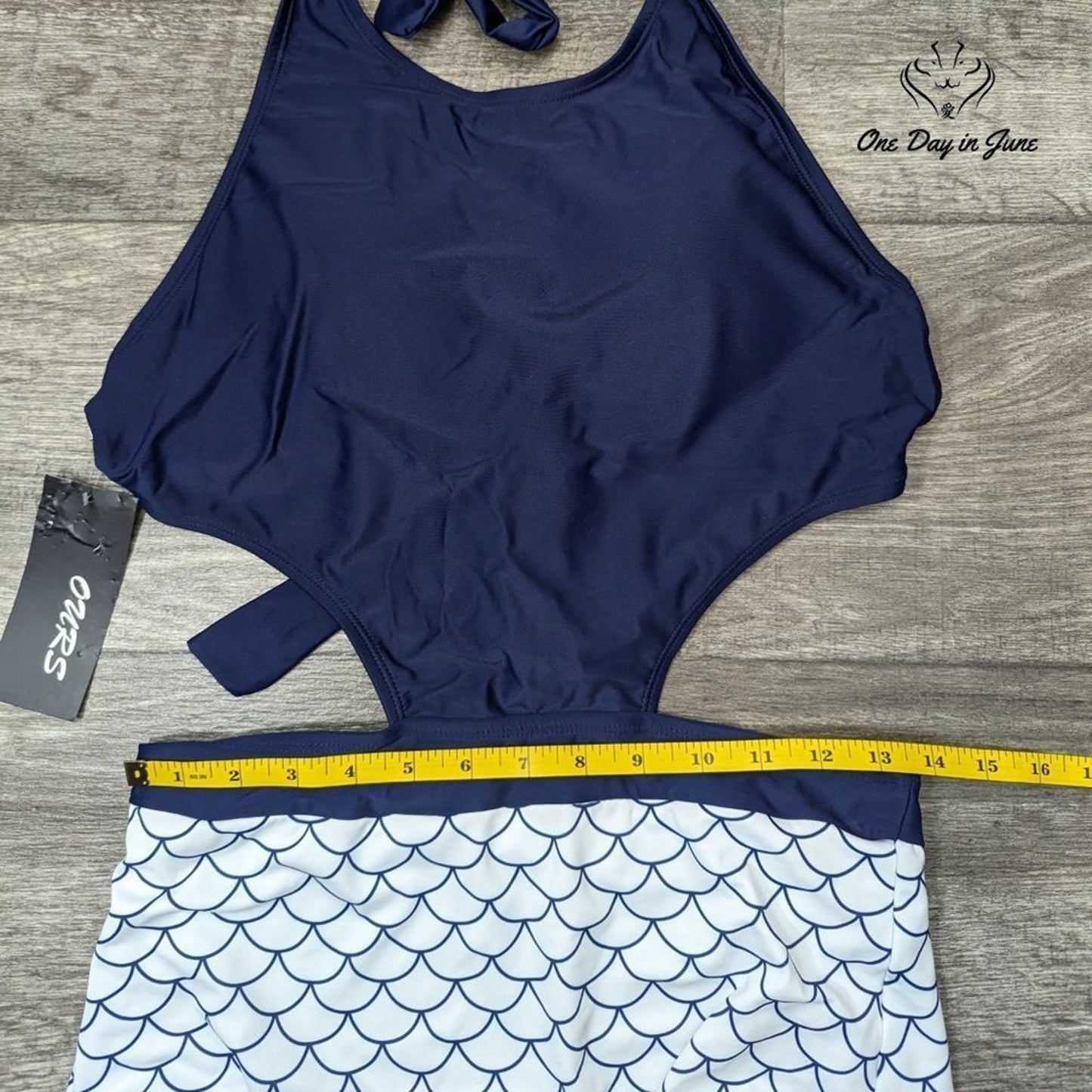 Ours Cutout Tie Back One Piece Swimsuit Size XL