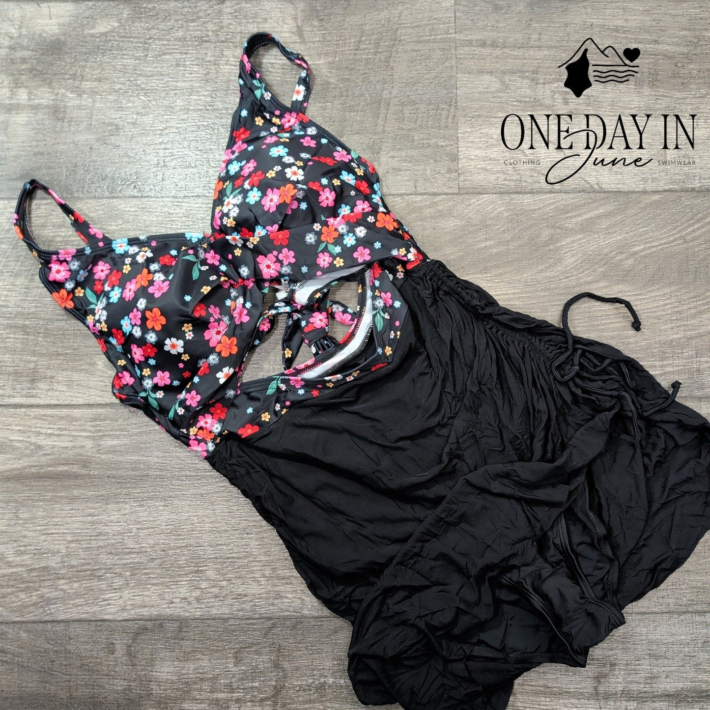 B2Prity Cutout Tie Back Mesh One Piece Swimsuit Size L