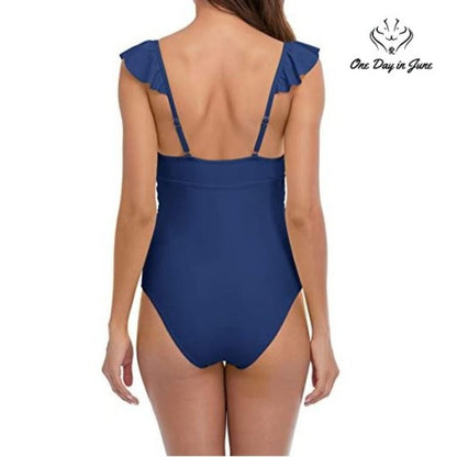 Sociala Ruffle One Piece Swimsuit Size XL