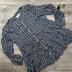 Lucky Brand Long Sleeve Button Front Top Size S