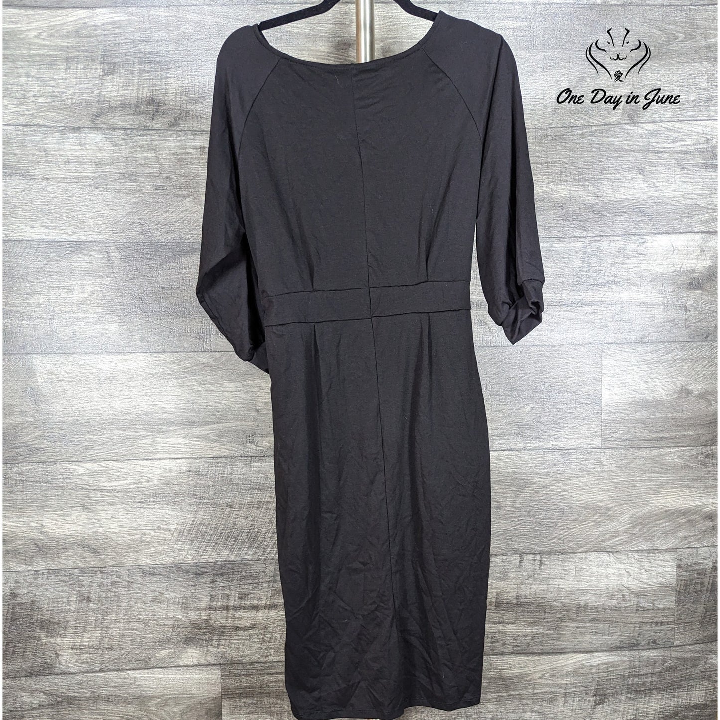 Popyoung Long Sleeve Tie Waist Casual Swing Dress Size XL